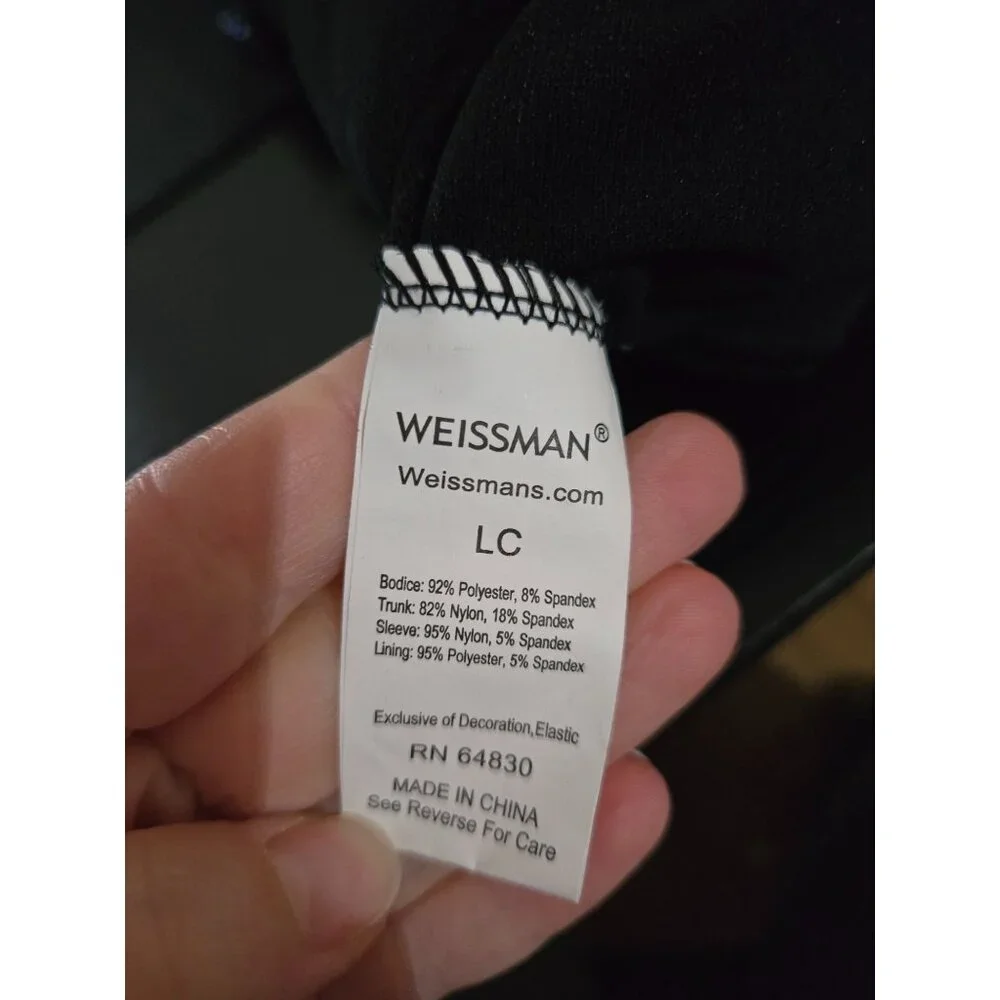 Weissman Ain't Nothing Wrong With‎ That Sequin Biketard Dance Costume Size LC
